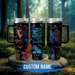 Personalized Halloween Glow-In-The-Dark Tumbler with Custom Name