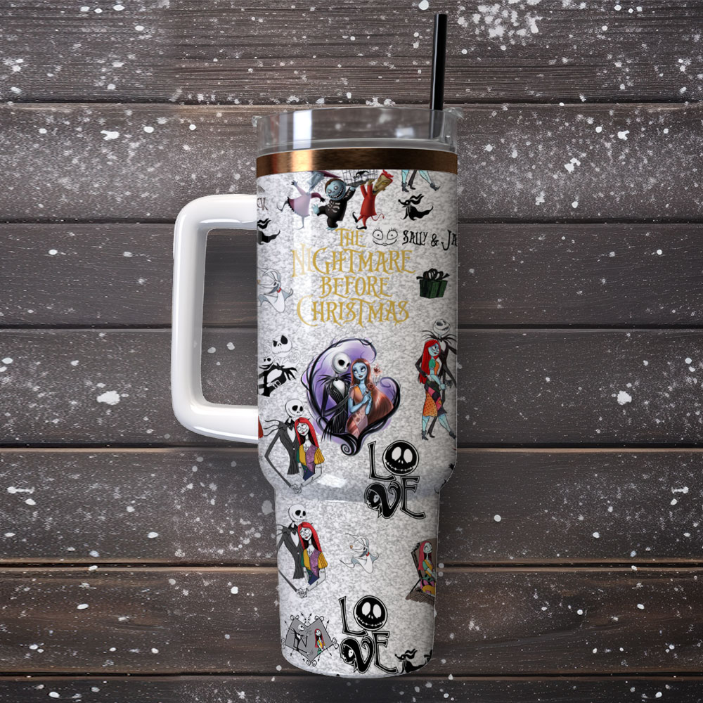 The Nightmare Before Christmas Travel Mug - Insulated, Spill-Proof Tumbler for Hot & Cold Drinks - Image 4