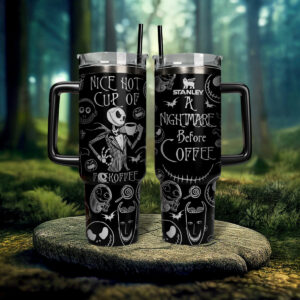 Spooky Coffee Mug - 'Nightmare Before Coffee' with Unique Design