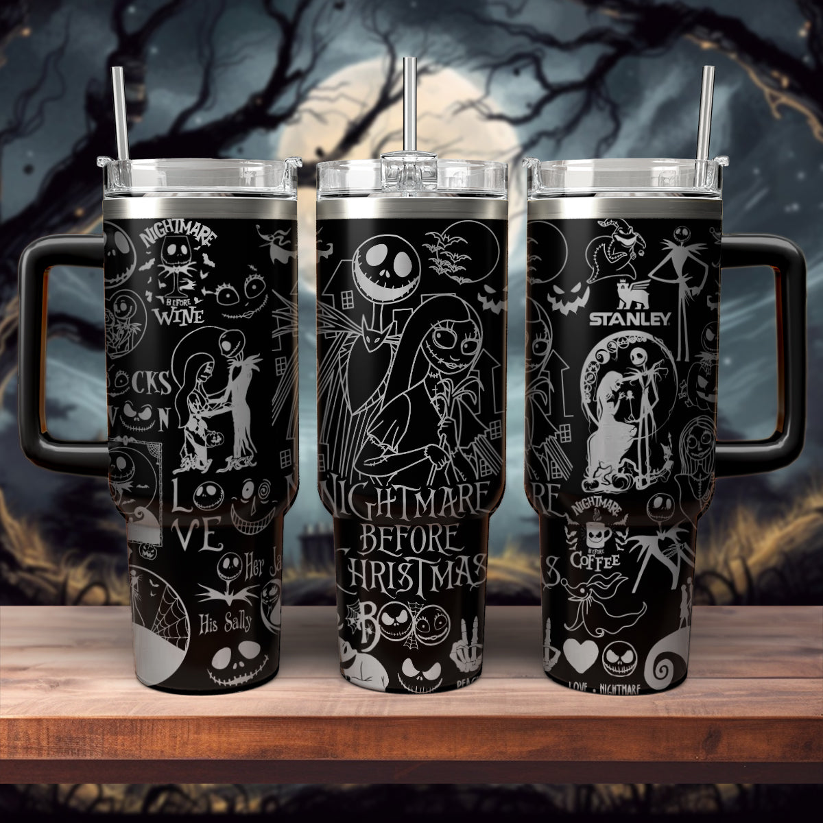 Nightmare Before Christmas Tumbler - Spooky Style for Every Sip