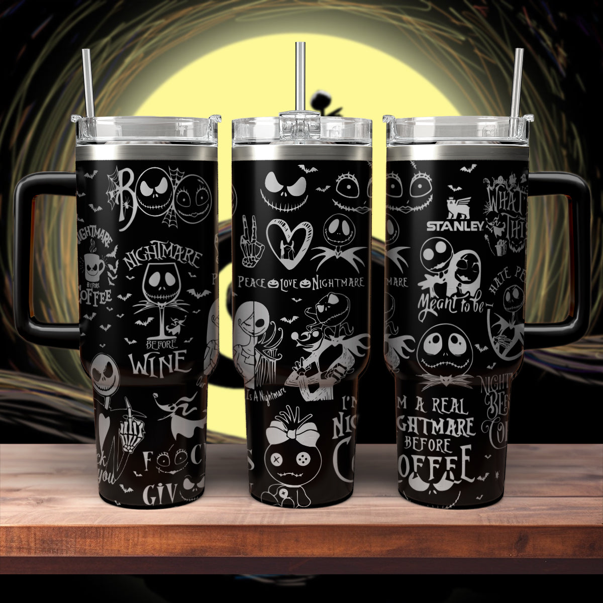 Spooky Insulated Tumbler - Halloween Nightmare Design