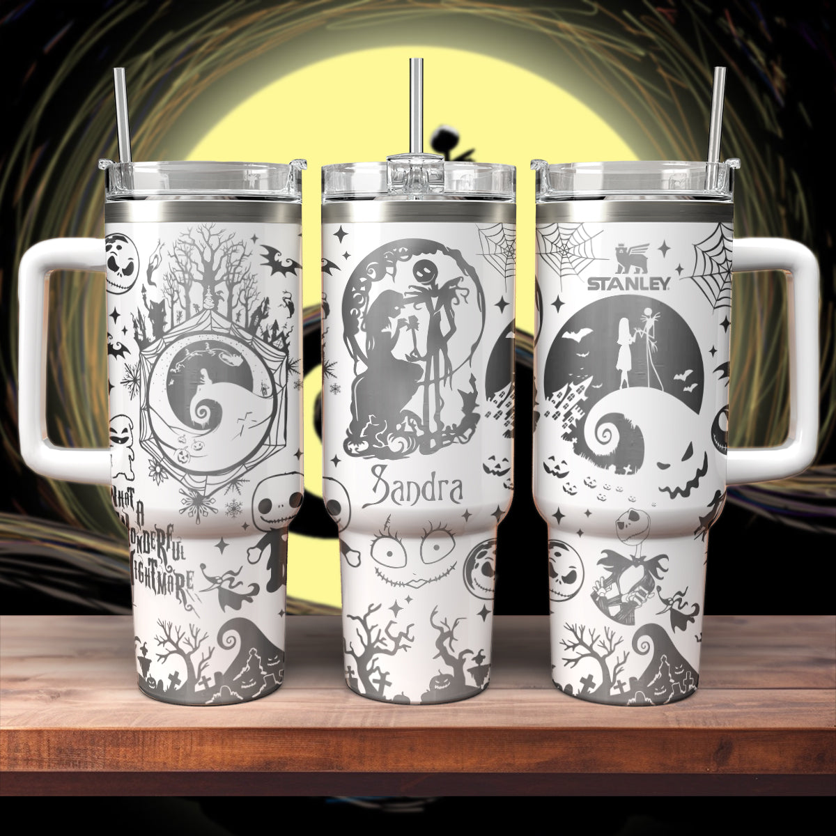 Spooky Halloween Tumbler with Lid & Straw - Perfect for Coffee & Cold Drinks
