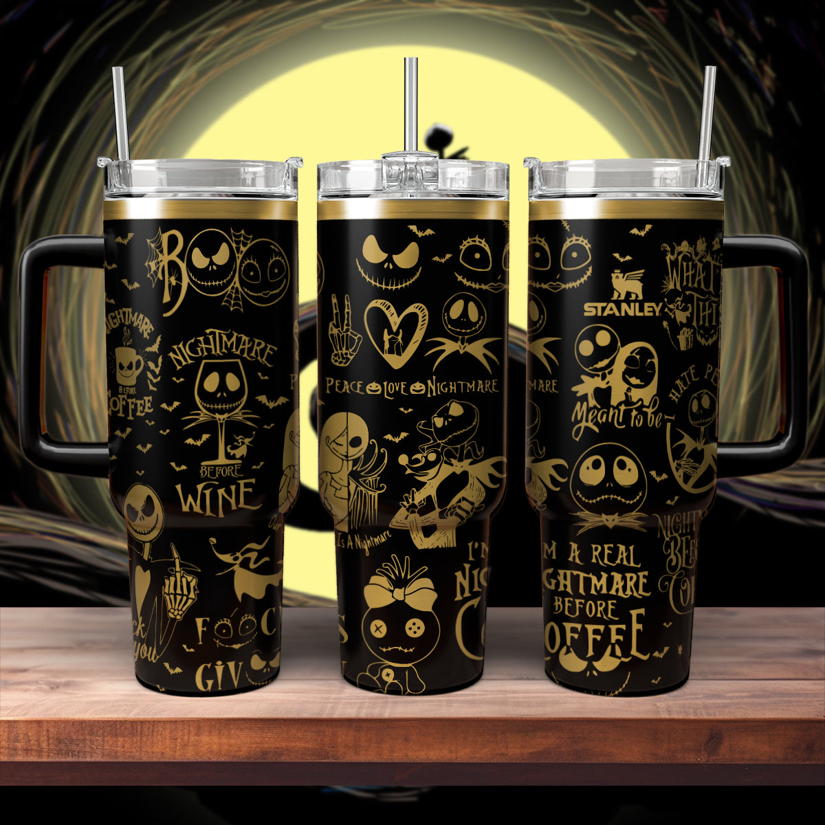 Spooky Elegance: 40oz Insulated Tumbler with Halloween Designs