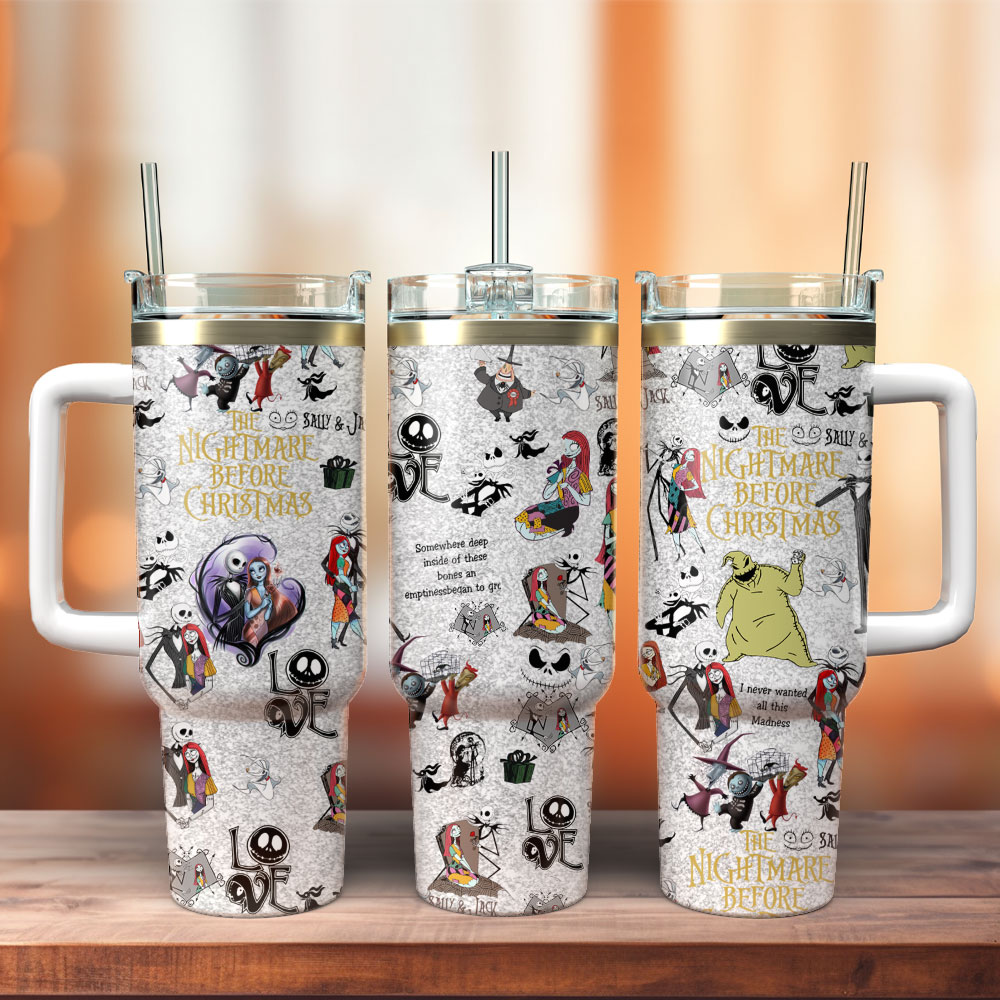 The Nightmare Before Christmas Travel Mug - Insulated, Spill-Proof Tumbler for Hot & Cold Drinks