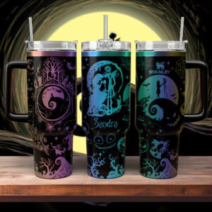 Enchanting Halloween-Themed Tumblers with Spooky Night Design