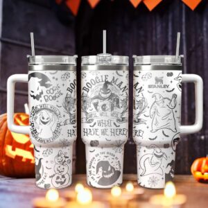 The Nightmare Before Christmas Movies Custom Stanley Quencher 40oz Stainless Steel Tumbler With Handle - Threewoofs