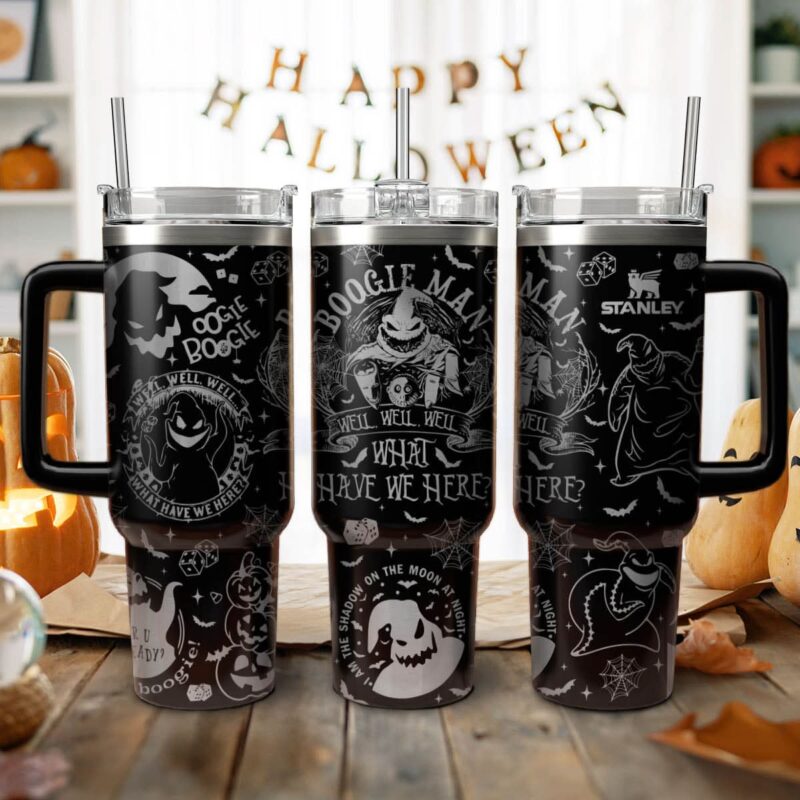 The Nightmare Before Christmas Movies Custom Stanley Quencher 40oz Stainless Steel Tumbler With Handle - Threewoofs