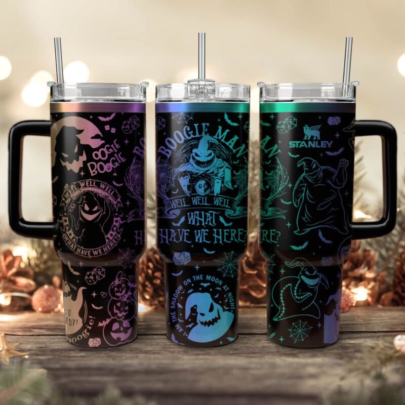 The Nightmare Before Christmas Movies Custom Stanley Quencher 40oz Stainless Steel Tumbler With Handle - Threewoofs