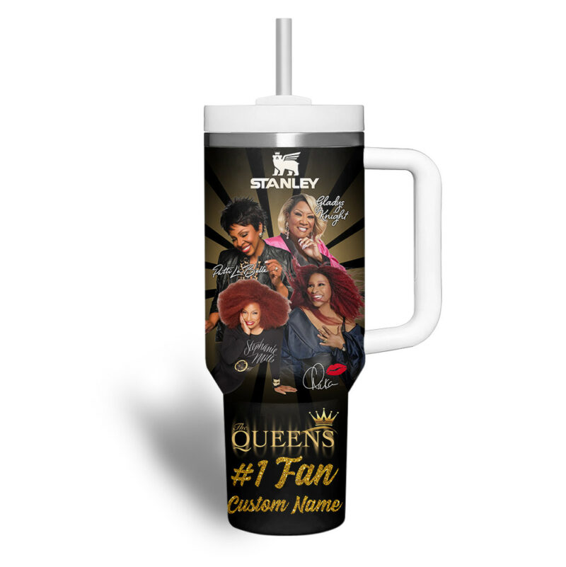 The Queens: 4 Legends Music Custom Stanley Quencher 40oz Stainless Steel Tumbler With Handle - Threewoofs - Image 4