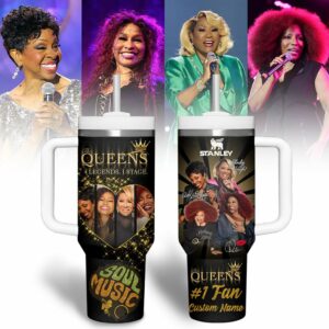 The Queens: 4 Legends Music Custom Stanley Quencher 40oz Stainless Steel Tumbler With Handle - Threewoofs