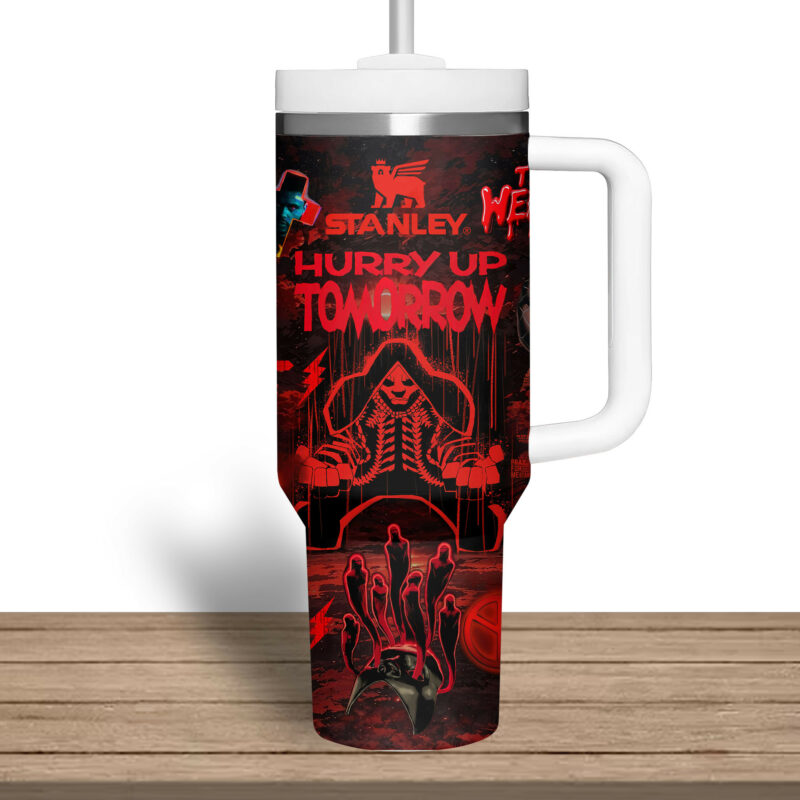 The Weeknd Music Custom Stanley Quencher 40oz Stainless Steel Tumbler With Handle - Threewoofs - Image 4