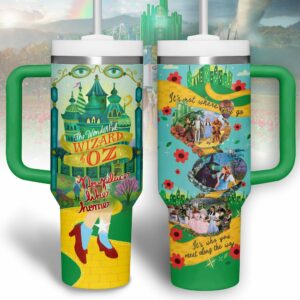 The Wizard of Oz Movies Custom Stanley Quencher 40oz Stainless Steel Tumbler With Handle - Threewoofs
