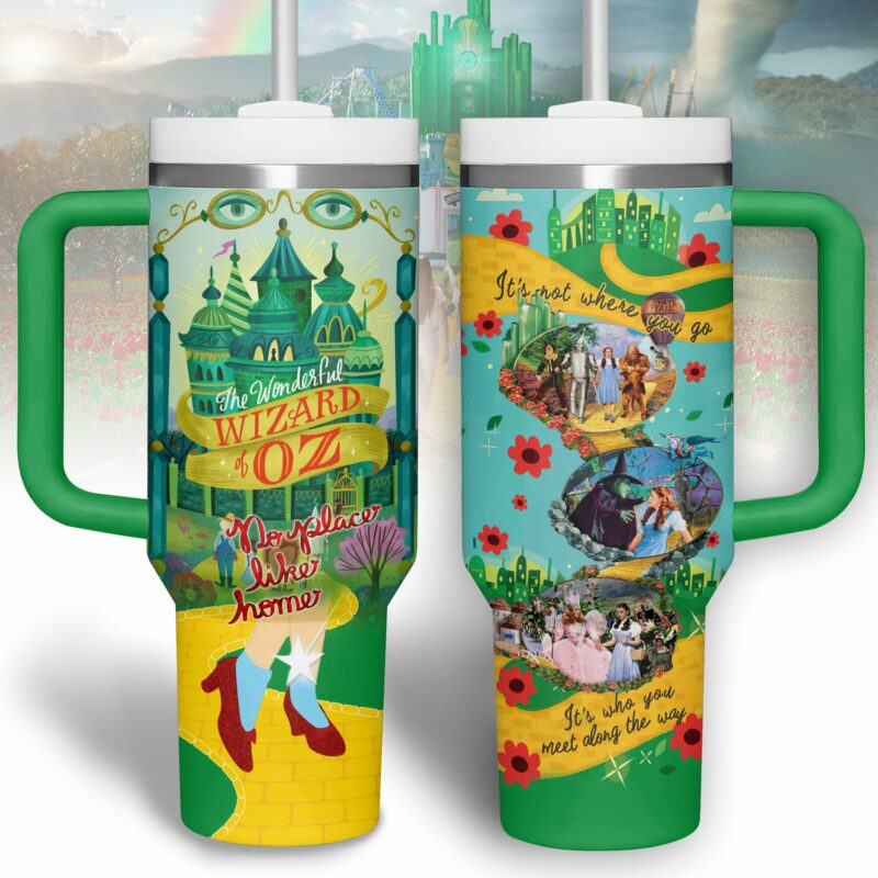 The Wizard of Oz Movies Custom Stanley Quencher 40oz Stainless Steel Tumbler With Handle - Threewoofs
