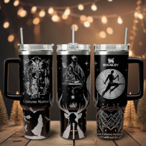 Throne Of Glass Book Custom Stanley Quencher 40oz Stainless Steel Tumbler With Handle - Threewoofs