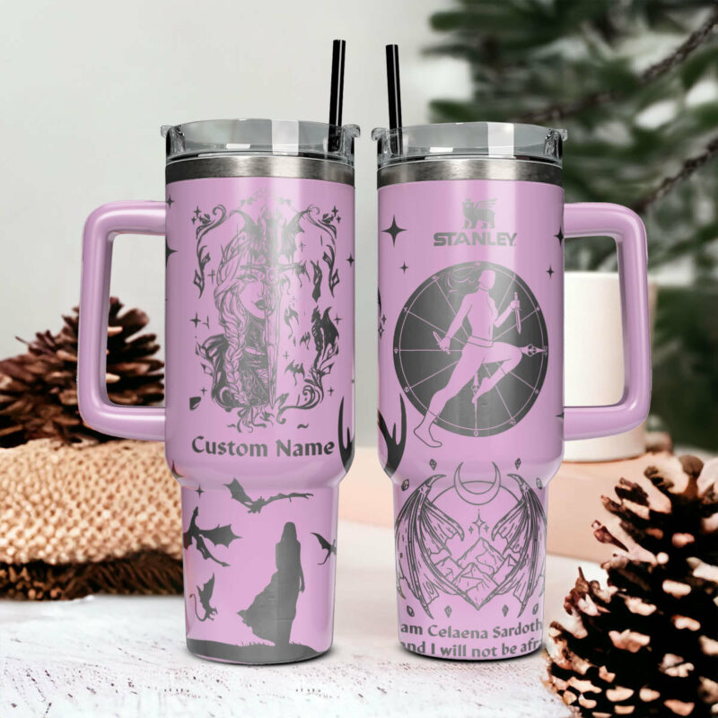 Throne Of Glass Book Custom Stanley Quencher 40oz Stainless Steel Tumbler With Handle - Threewoofs