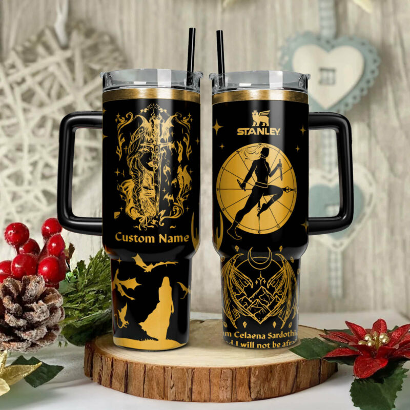Throne Of Glass Book Custom Stanley Quencher 40oz Stainless Steel Tumbler With Handle - Threewoofs