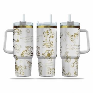 Tigger Bounce Double-Wall Insulated Tumbler with Handle & Straw - 40oz