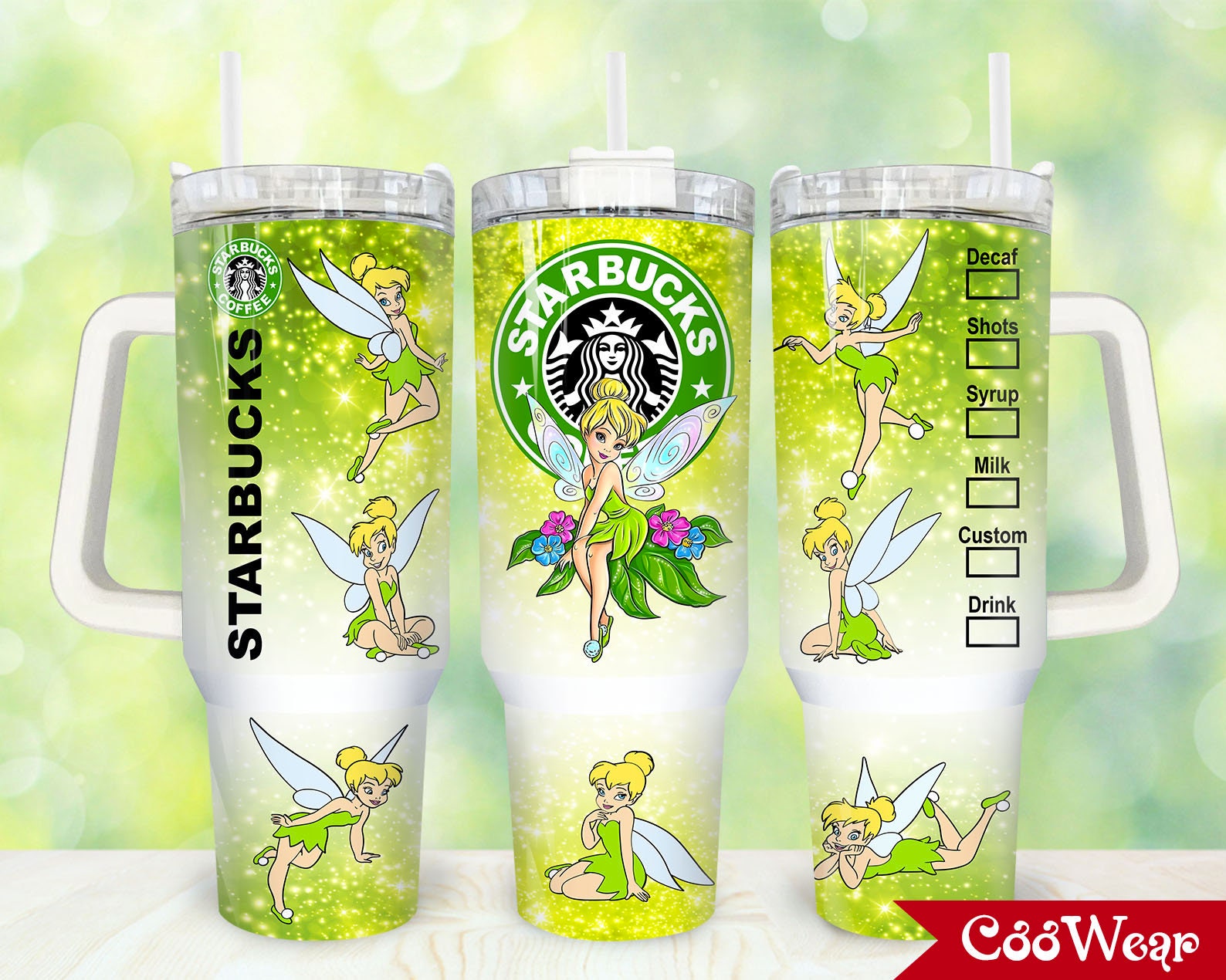Enchanting Fairy-Themed Tumbler with Handle - Perfect for Starbucks Lovers