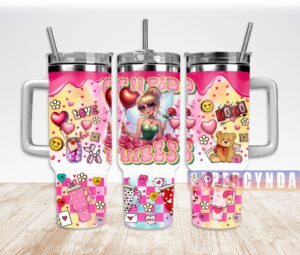 Cupid Vibes Valentine's Day Tumbler - Fun & Romantic Design with Straw