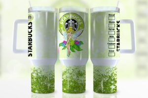 Magical Fairy-Themed Starbucks Tumbler with Handle & Glitter Design