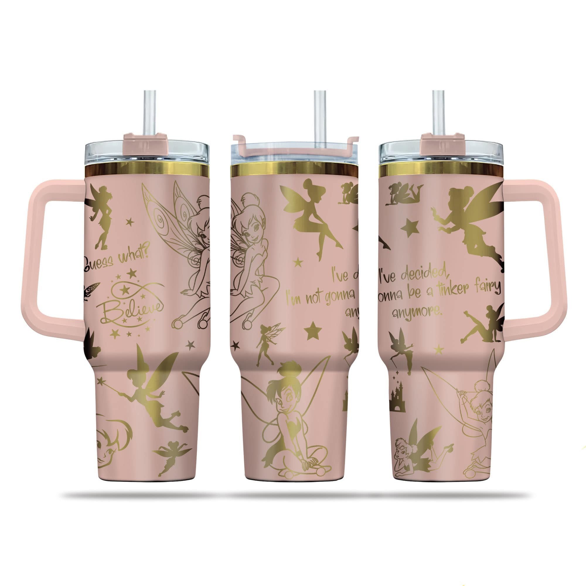 Magical Fairyland Travel Mug with Straw & Handle - Keep Drinks Hot or Cold