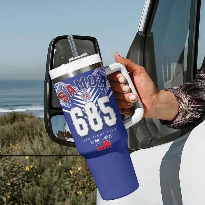 Toa Samoa Rugby Six Eight Five to The World Custom Stanley Quencher 40oz Stainless Steel Tumbler With Handle - Threewoofs - Image 7