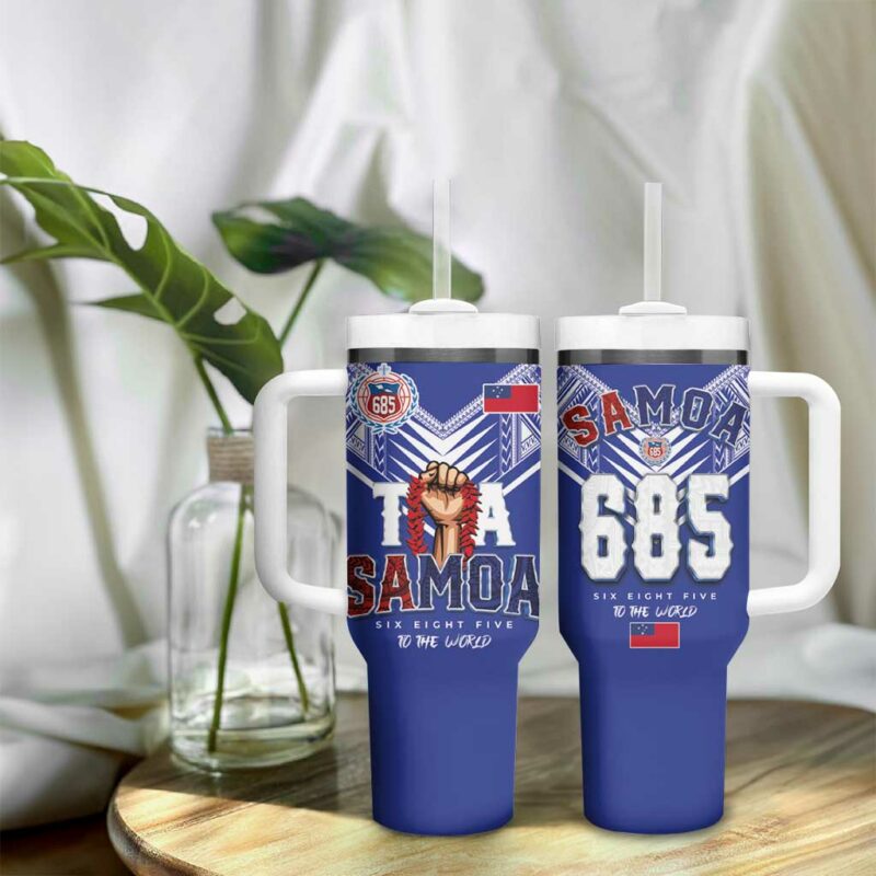 Toa Samoa Rugby Six Eight Five to The World Custom Stanley Quencher 40oz Stainless Steel Tumbler With Handle - Threewoofs - Image 9
