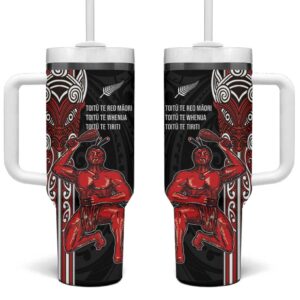 Toitu Te Reo Maori Toitu Te Whenua Custom Stanley Quencher 40oz Stainless Steel Tumbler With Handle - Threewoofs
