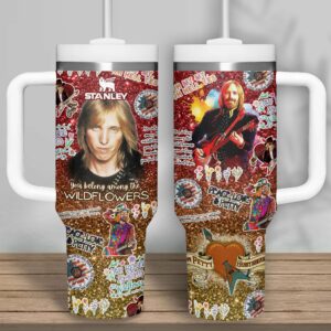 Tom Petty Music Custom Stanley Quencher 40oz Stainless Steel Tumbler With Handle - Threewoofs