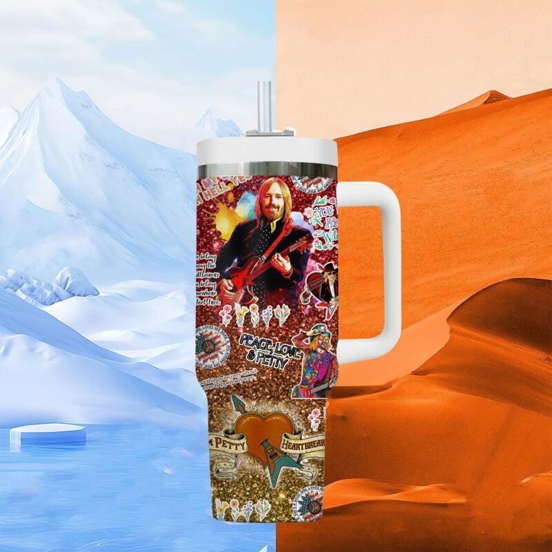 Tom Petty Music Custom Stanley Quencher 40oz Stainless Steel Tumbler With Handle - Threewoofs - Image 4