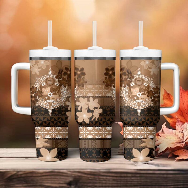 Tonga Emancipation Day Tongan Kupesi Ngatu Vintage Custom Stanley Quencher 40oz Stainless Steel Tumbler With Handle - Threewoofs - Image 4