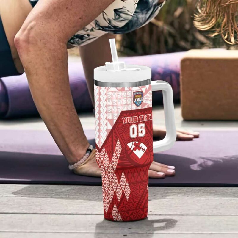 Tonga Rugby 2023 Pacific Championships Kupesi Ngatu Mate Maa Custom Stanley Quencher 40oz Stainless Steel Tumbler With Handle - Threewoofs - Image 6