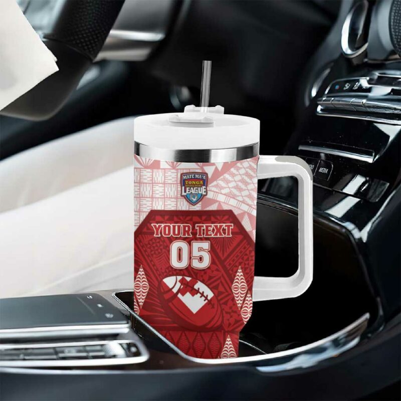 Tonga Rugby 2023 Pacific Championships Kupesi Ngatu Mate Maa Custom Stanley Quencher 40oz Stainless Steel Tumbler With Handle - Threewoofs - Image 8