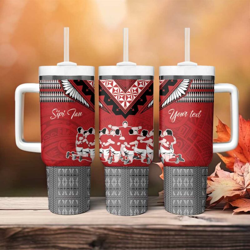 Tonga Rugby Pacific Ikale Tahi Sipi Tau Custom Stanley Quencher 40oz Stainless Steel Tumbler With Handle - Threewoofs - Image 4