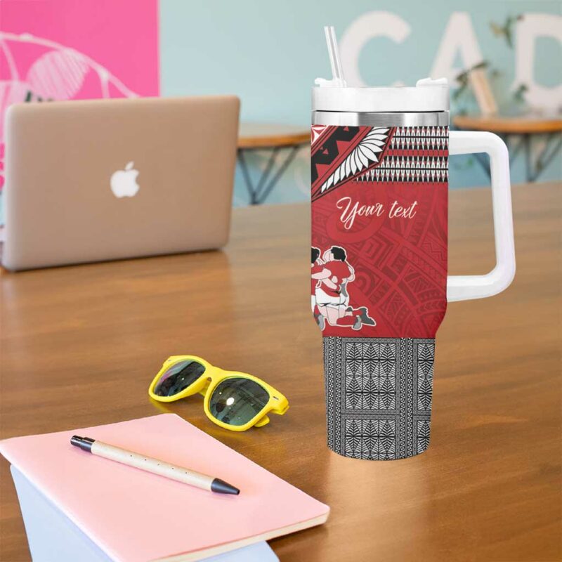 Tonga Rugby Pacific Ikale Tahi Sipi Tau Custom Stanley Quencher 40oz Stainless Steel Tumbler With Handle - Threewoofs - Image 5