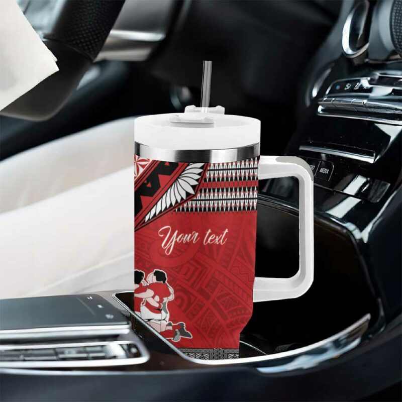 Tonga Rugby Pacific Ikale Tahi Sipi Tau Custom Stanley Quencher 40oz Stainless Steel Tumbler With Handle - Threewoofs - Image 8