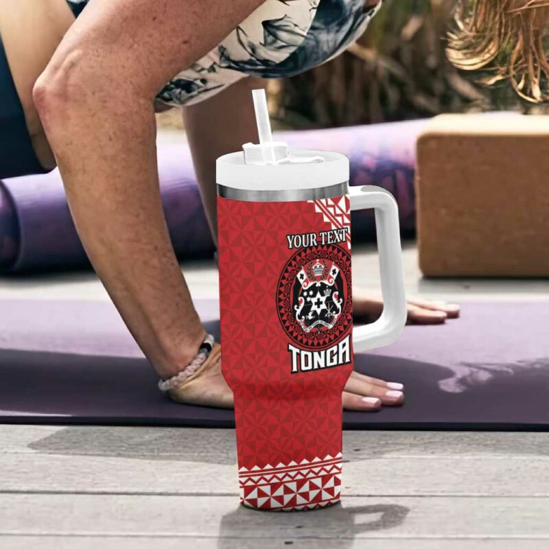 Tonga Rugby XIII Mate Ma‚Äôa Tonga with Ngatu Custom Stanley Quencher 40oz Stainless Steel Tumbler With Handle - Threewoofs - Image 6