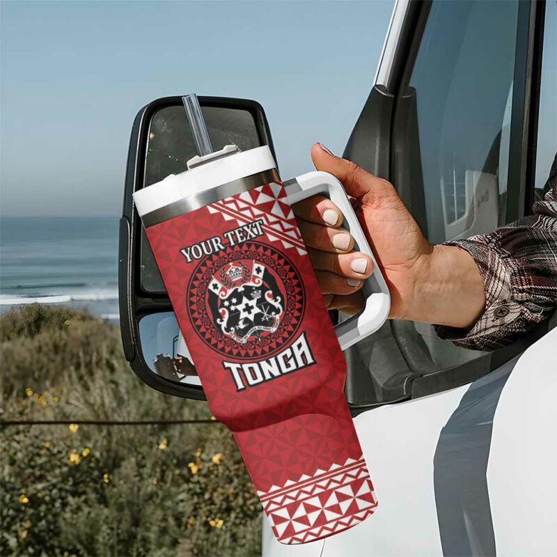 Tonga Rugby XIII Mate Ma‚Äôa Tonga with Ngatu Custom Stanley Quencher 40oz Stainless Steel Tumbler With Handle - Threewoofs - Image 7