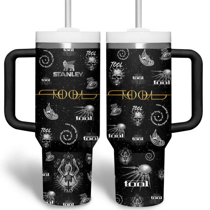 Tool Band Music Custom Stanley Quencher 40oz Stainless Steel Tumbler With Handle - Threewoofs - Image 3
