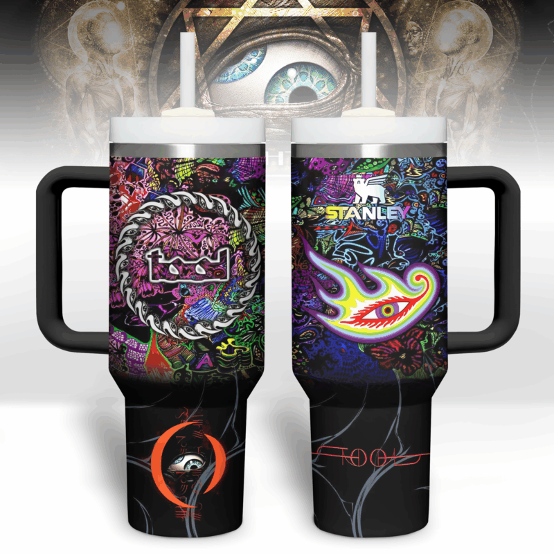 Tool Band Music Custom Stanley Quencher 40oz Stainless Steel Tumbler With Handle - Threewoofs