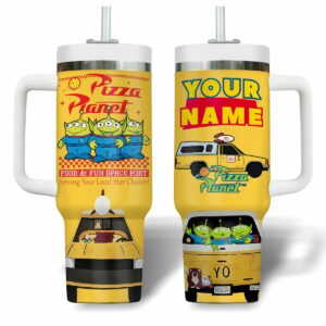 Personalized Pizza Planet Tumbler - Custom Name Space Adventure Mug