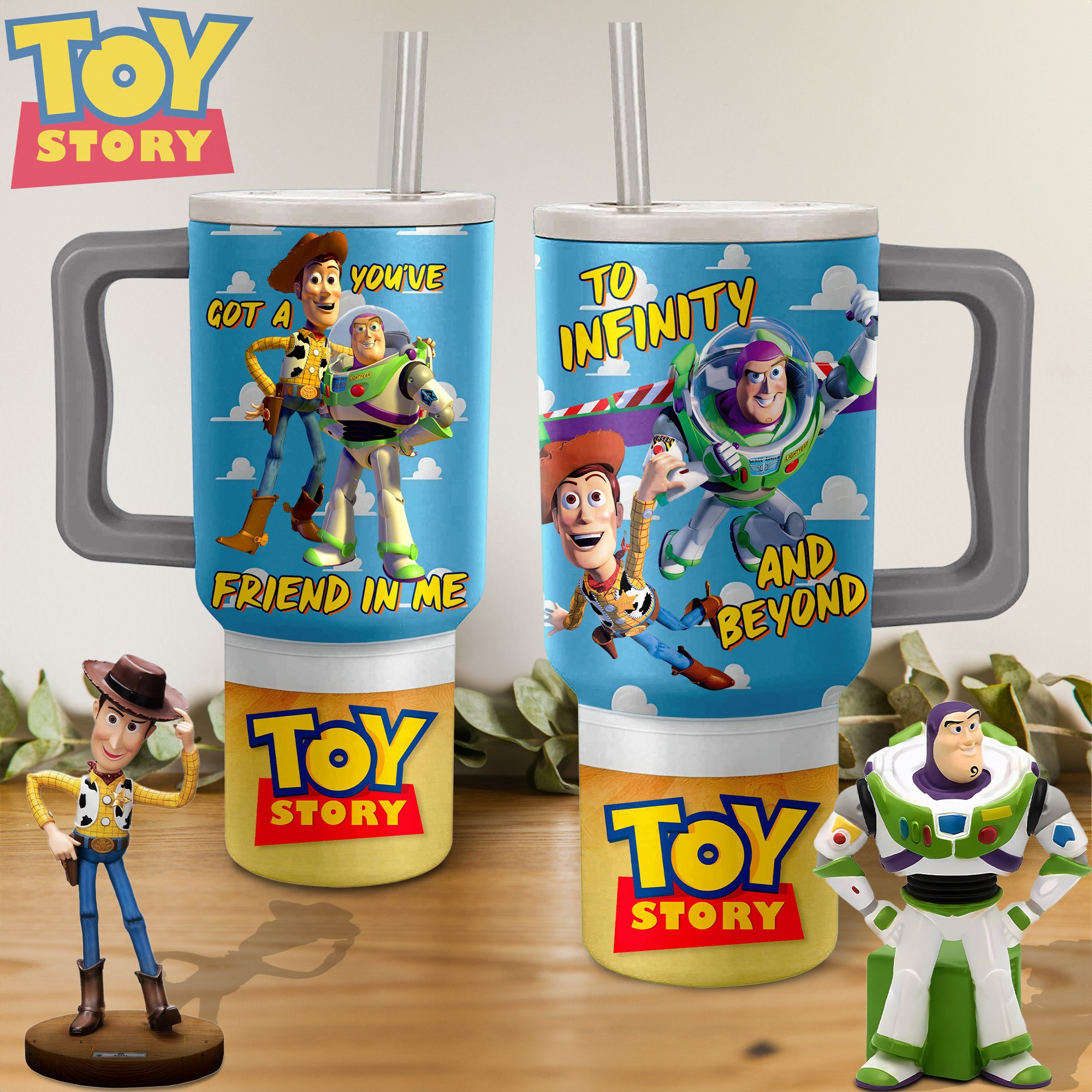 Toy Story Adventure Tumbler - Woody & Buzz Lightyear Friendship Mug