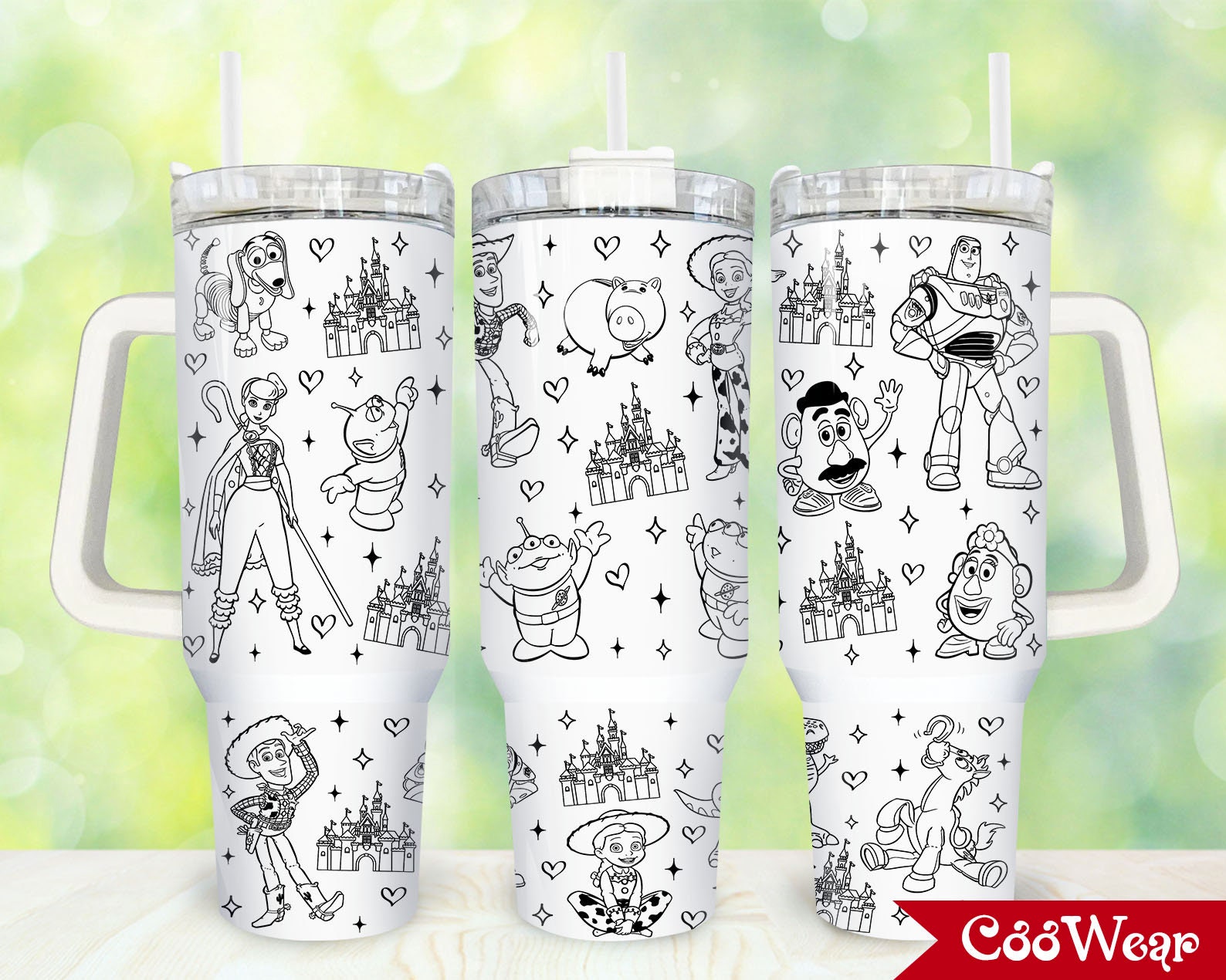Magical Character Tumbler with Handle - Ideal for On-the-Go Adventures