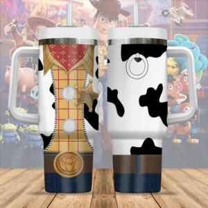 Cowboy-Themed Insulated Tumbler with Handle - Fun and Functional Drinkware