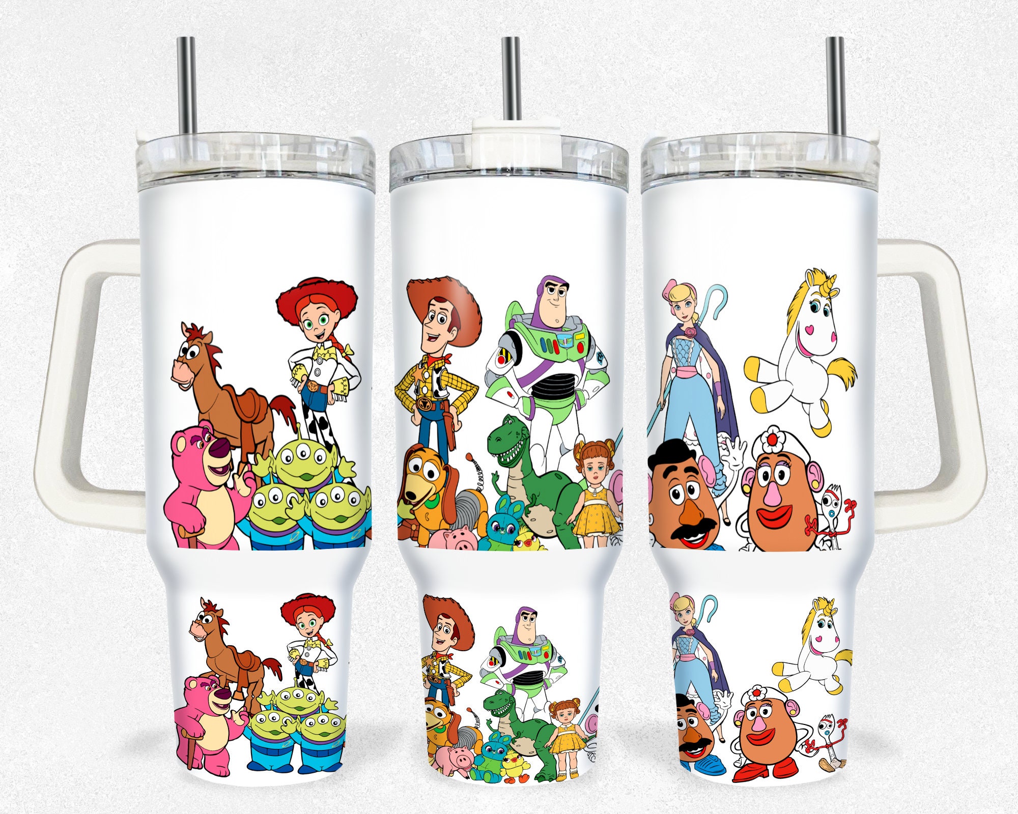 Toy Story Characters Insulated Tumbler with Straw - Perfect for Kids & Fans