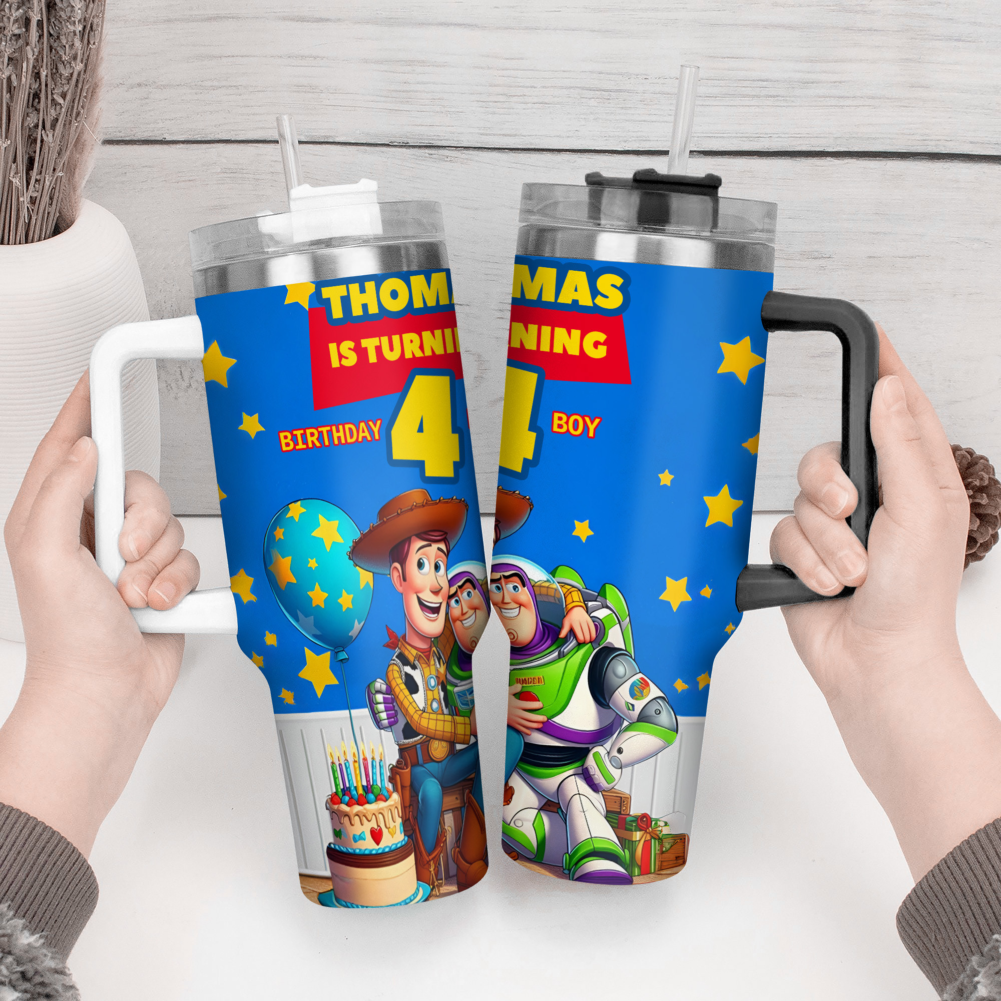 Personalized Toy Story Birthday Cup - Custom Name & Age for Kids - Image 4