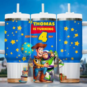 Personalized Toy Story Birthday Cup - Custom Name & Age for Kids