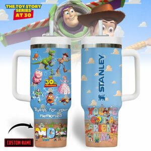 Toy Story TV Series Custom Stanley Quencher 40oz Stainless Steel Tumbler With Handle - Threewoofs