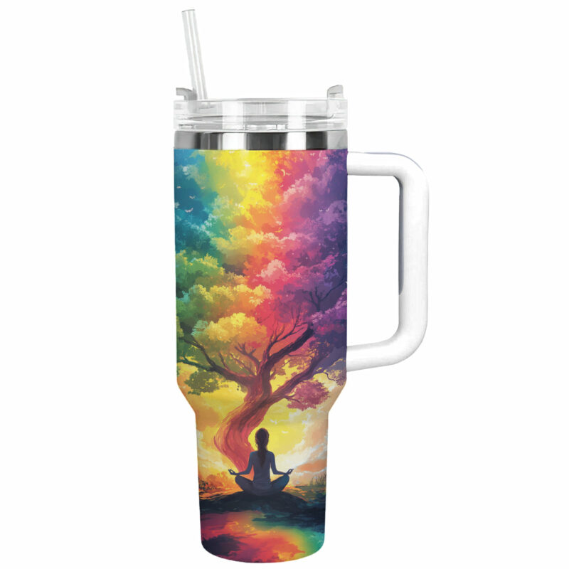 Tree of Harmony of the Soul Custom Stanley Quencher 40oz Stainless Steel Tumbler With Handle - Threewoofs