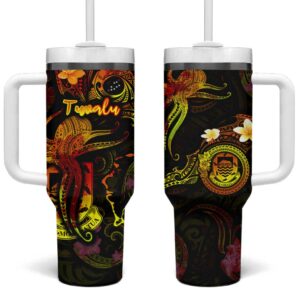 Tuvalu Custom Stanley Quencher 40oz Stainless Steel Tumbler With Handle - Threewoofs